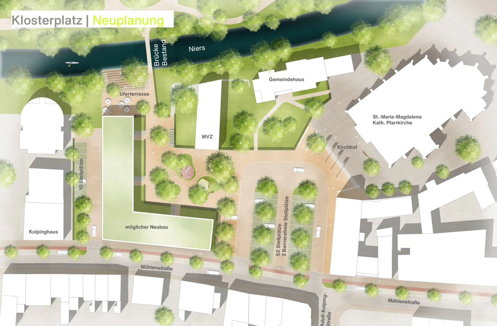 Idee für eine Umgestaltung des Klosterplatzes (Rechte: studio grüngrau)