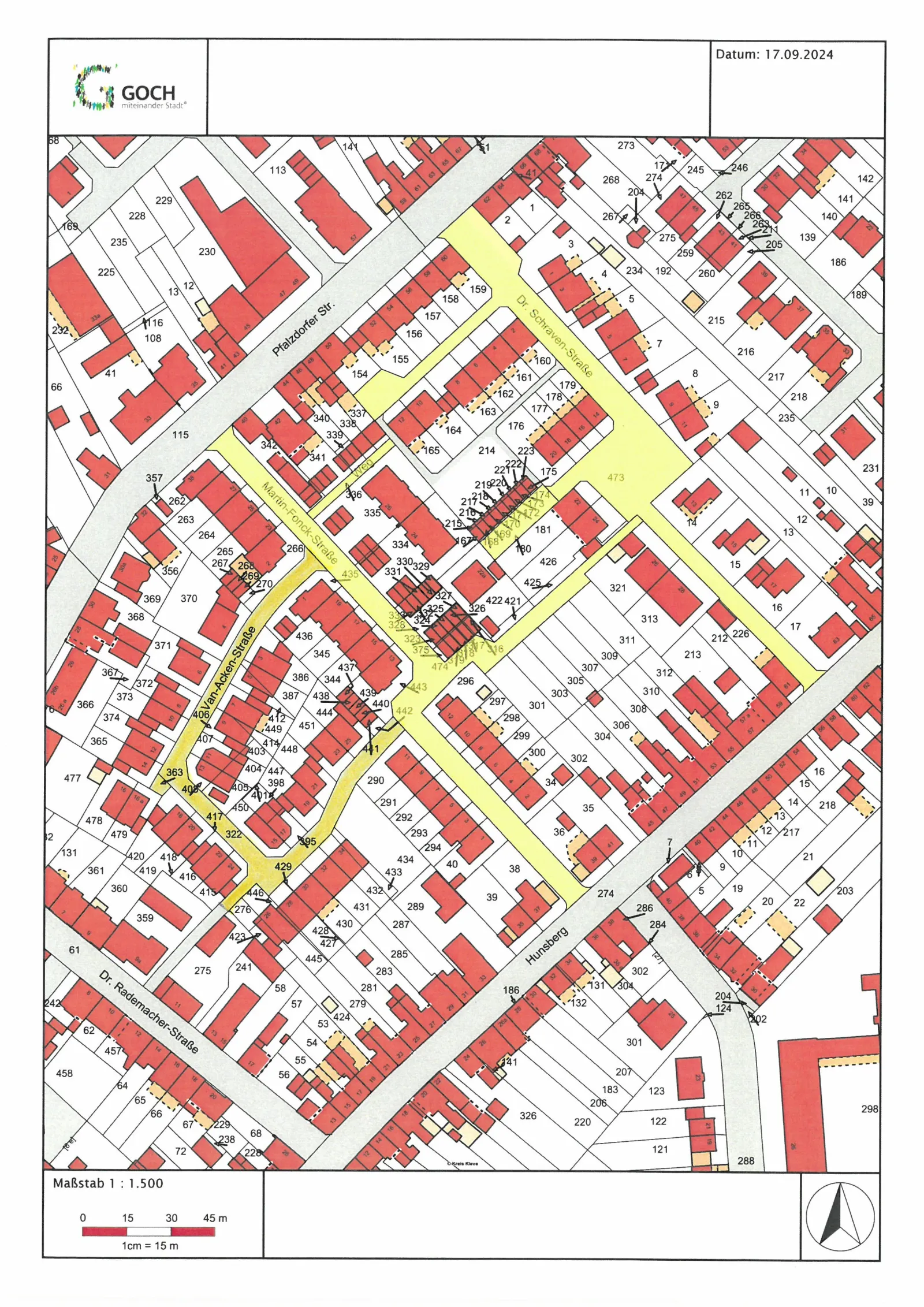 Widmung von Verkehrsflächen, Dr. Schraven-Str., Martin-Fonck-Str., Van-Acken-Str.