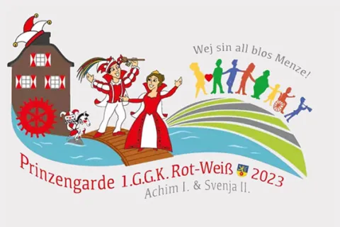 Logo: Prinzengarde 2023 (Rechte: 1. GGK Rot Weiß Goch)