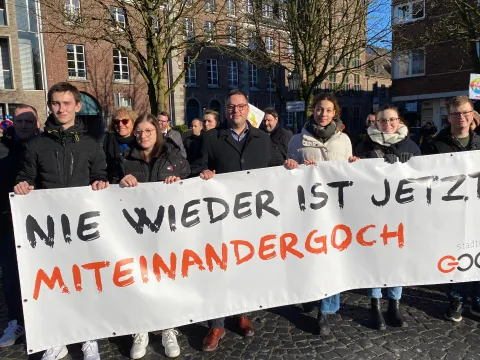 Teilnahme an "Nie wieder ist jetzt" (Rechte: Stadt Goch)