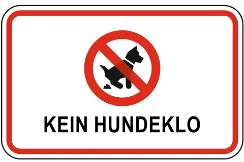 Schild: Kein Hundeklo (Rechte: Fiedels / stock.adobe.com)