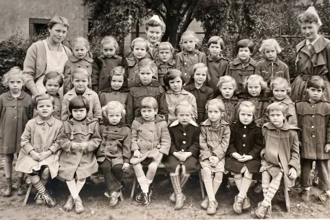 Historische Fotografie: Kinderverschickung (Rechte: Charlotte Thomale-Friesenhan)