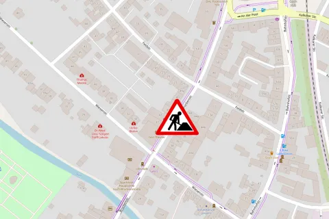 Brückenstraße Baustelle (Karte: OpenStreetMap)